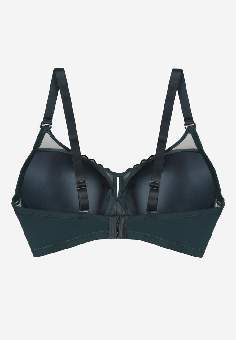 love magnolia Sutien Verde închis cu Dantelă și Inserție Transparentă Heliphine