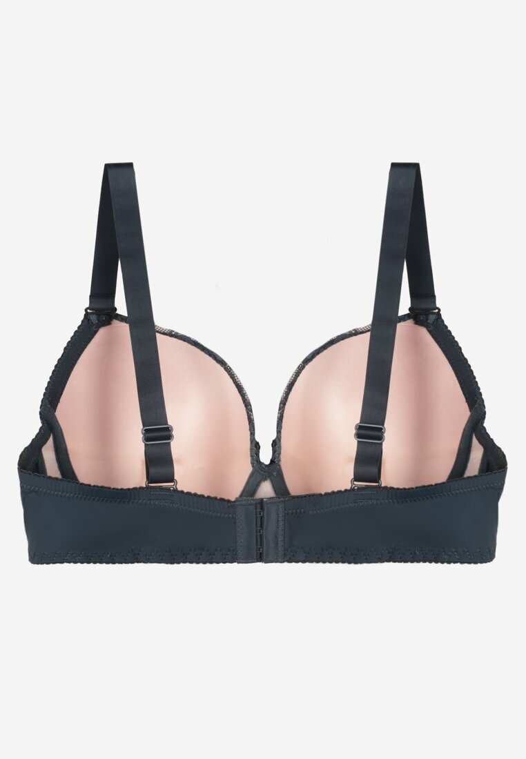 love magnolia Sutien Verde închis Decorat cu Zirconii și Dantelă Corraella