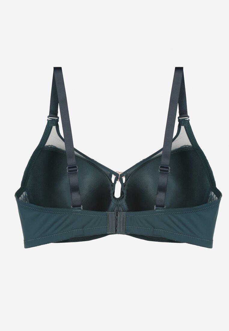 love magnolia Sutien verde închis din dantelă decorat cu inimă de zirconiu Galirope