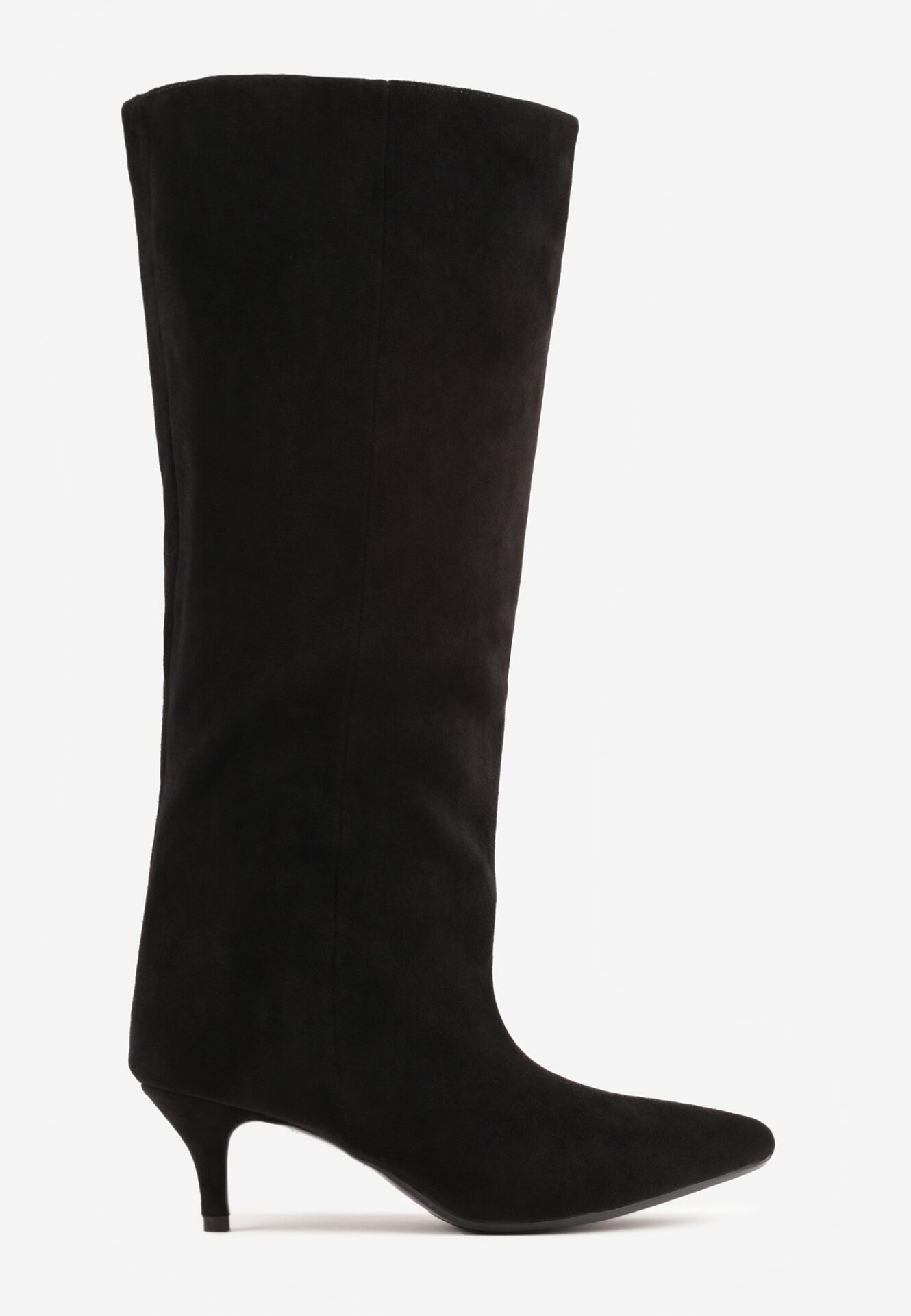 lovery Cizme pe toc stiletto tip kitten cu carâmb larg Isabenia Negre