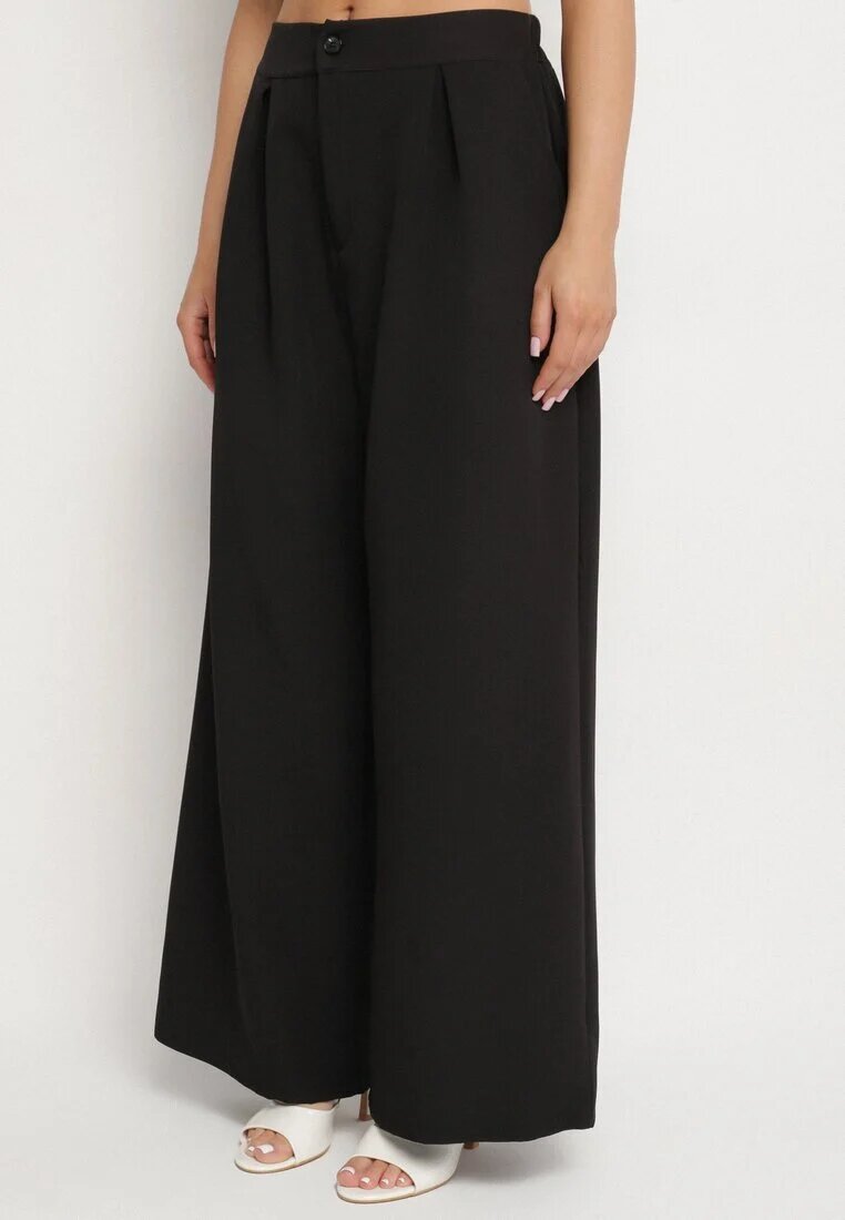 lovery Compleu de costum Alb-Negru Vestă și Pantaloni cu Croială Largă Zivarelle