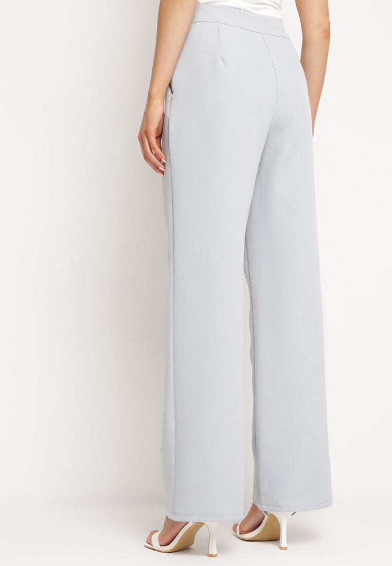 lovery Pantaloni Gri De costum cu Buzunare Letiza