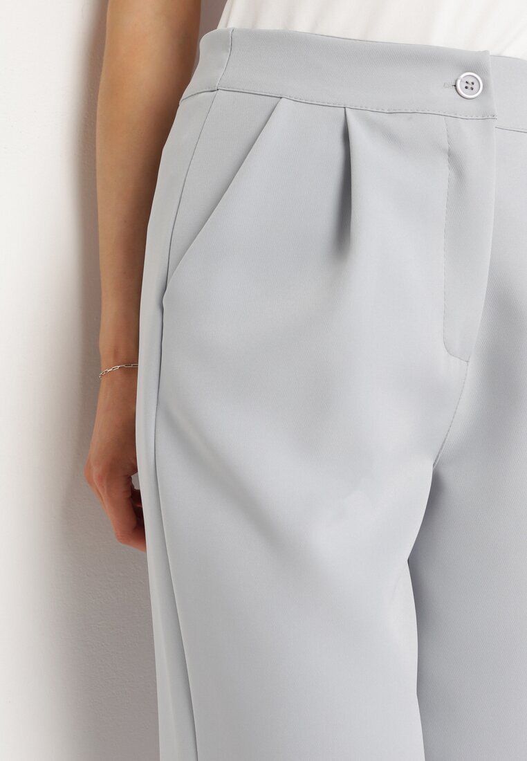 lovery Pantaloni Gri De costum cu Buzunare Letiza