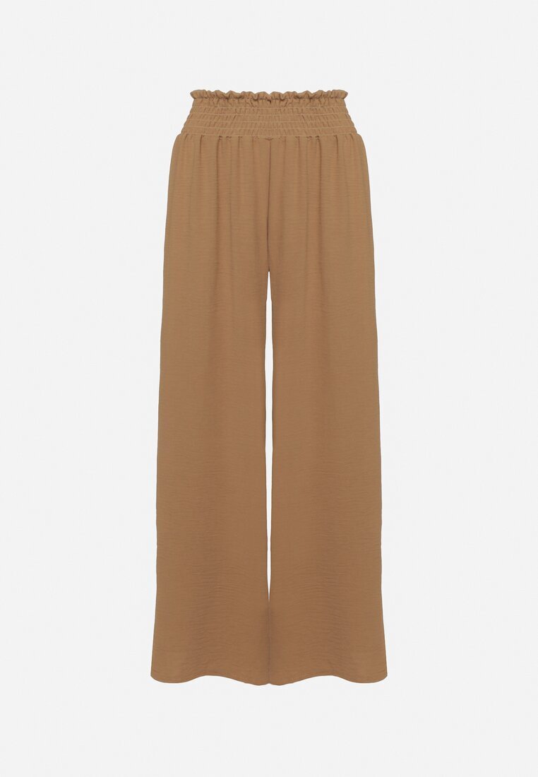 lovery Pantaloni Largi Maro deschis cu talie înaltă Finisați cu elastic în talie Risinassa