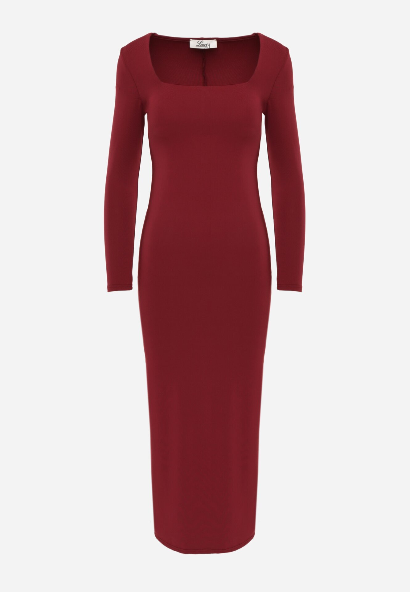 lovery Rochie Bordeaux mulată Maxi cu mânecă lungă Esmeria