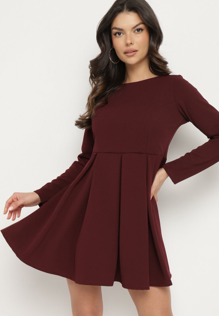 lovery Rochie Bordo Elegantă cu croi evazat Temitonia
