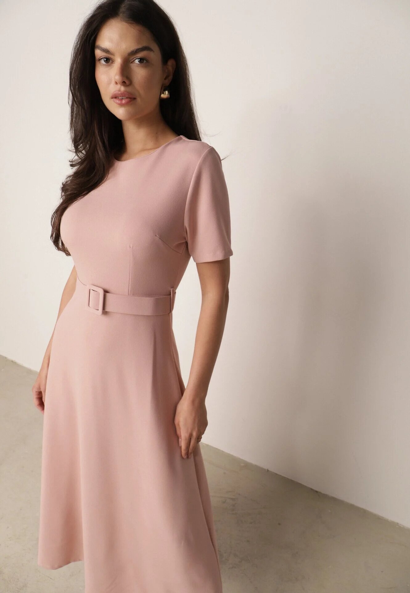 lovery Rochie Cloș Roz Decorată cu Cordon Desianna