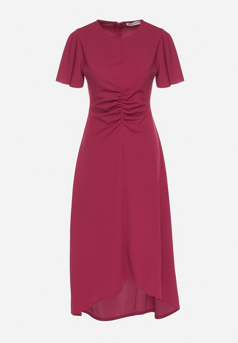 lovery Rochie evazată Bordeaux decorată cu încrețituri Odallica