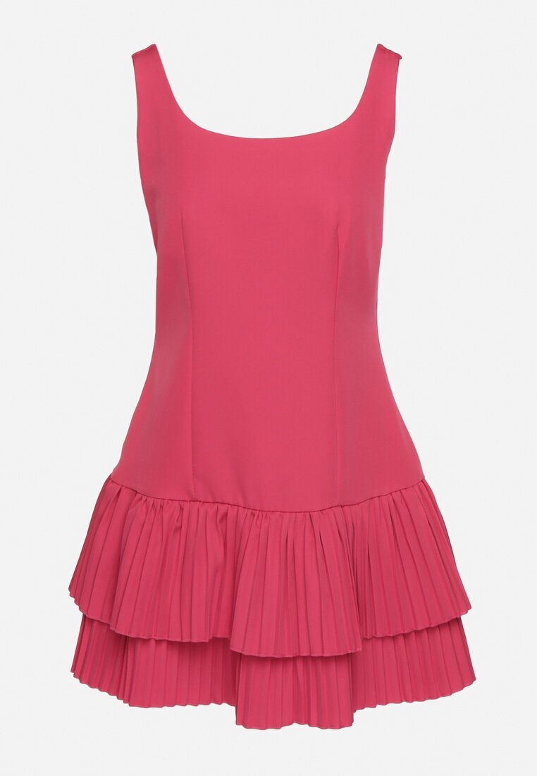 lovery Rochie Fucsia Cloș cu talie marcată și pliseuri Soreqa