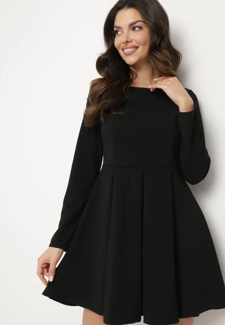 lovery Rochie Neagră Elegantă cu croi evazat Temitonia