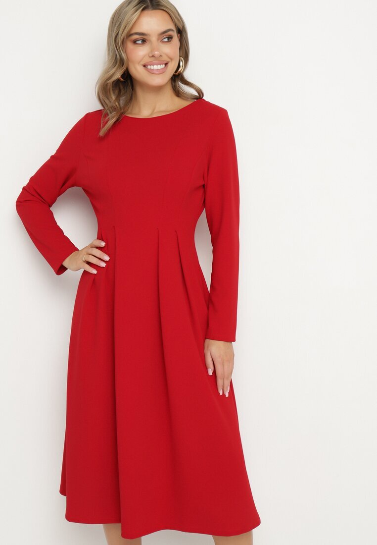 lovery Rochie Roșie Elegantă Cloș Temarielis