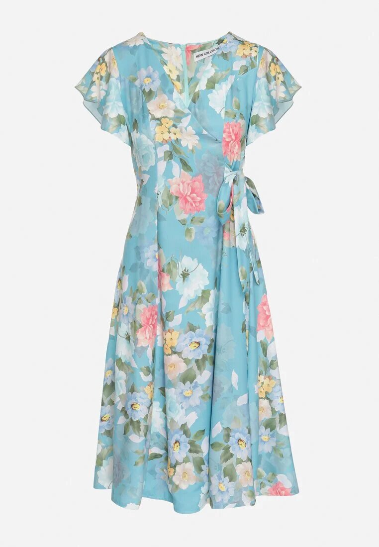 lovery Rochie Verde Florală cu decolteu petrecut Atorina