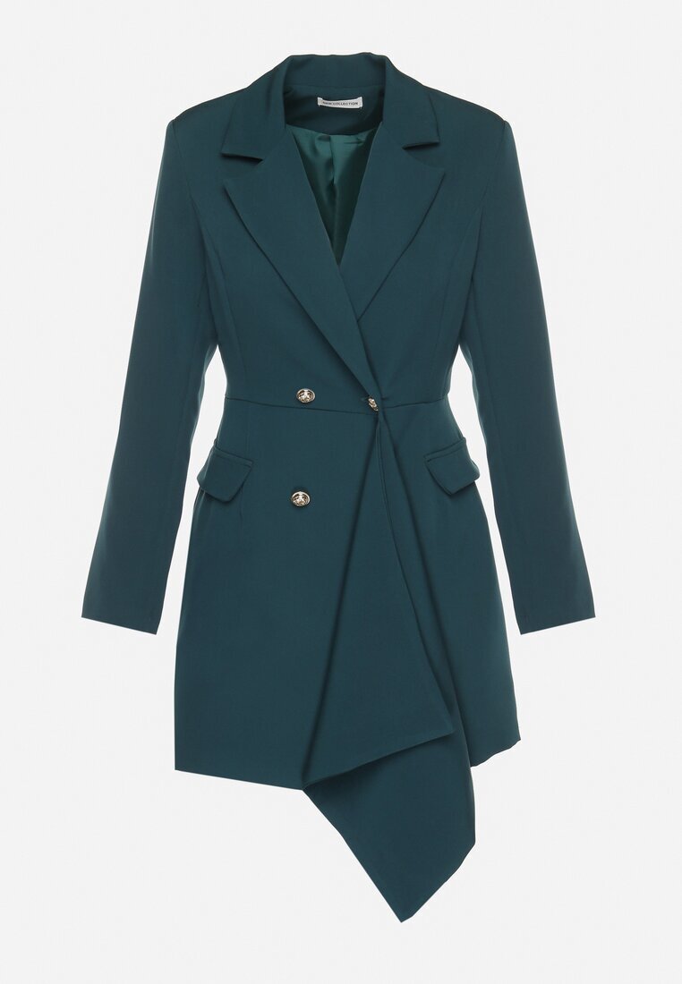 lovery Rochie Verde închis Cambrată cu croială tip sacou cu mini trenă Besista
