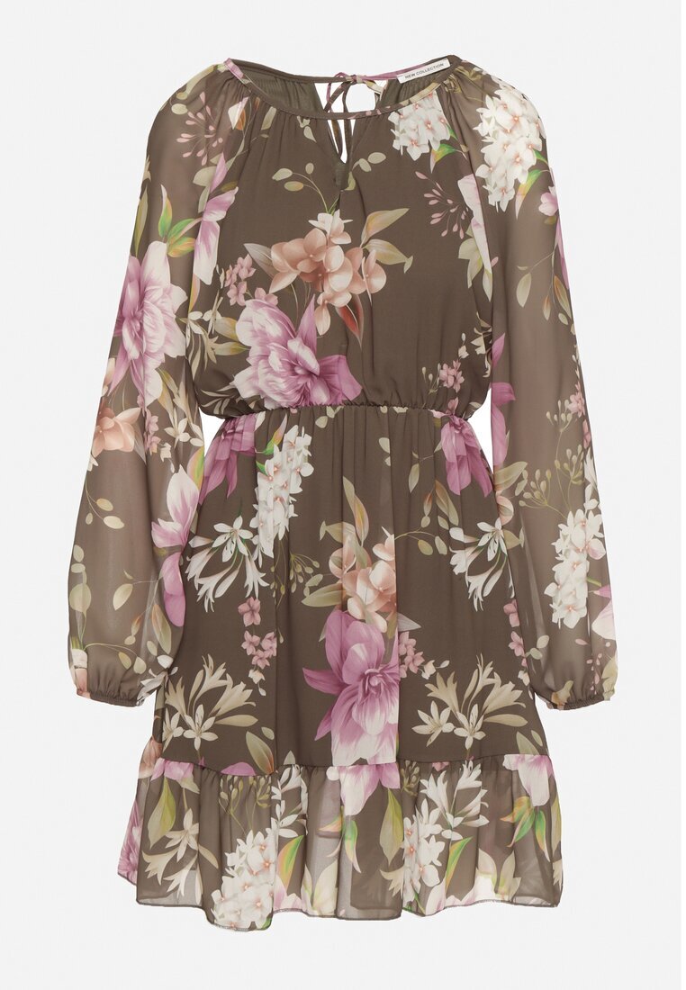 lovery Rochie Verde închis evazată florală Zeramera