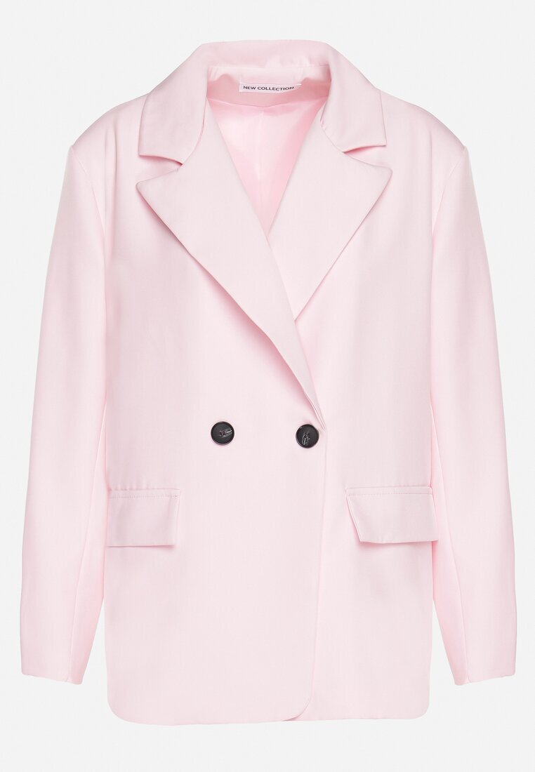 lovery Sacou Roz Dublu Rând Cu Croi Cutie Oversize Kosalia