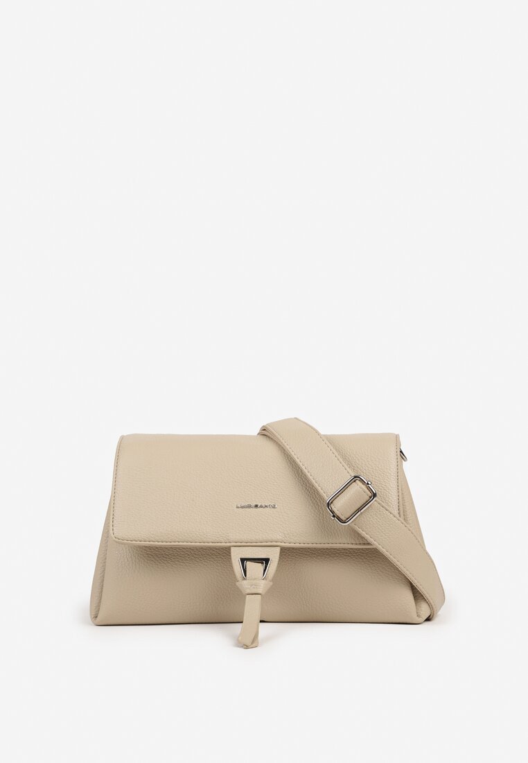 luigisanto Geantă crossbody bej în formă trapezoidală cu clapă Savionelle