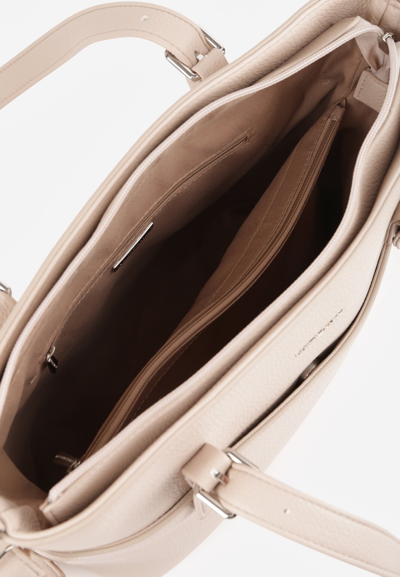 luigisanto Geantă shopper dreptunghiulară cu inscripția Katon Bej