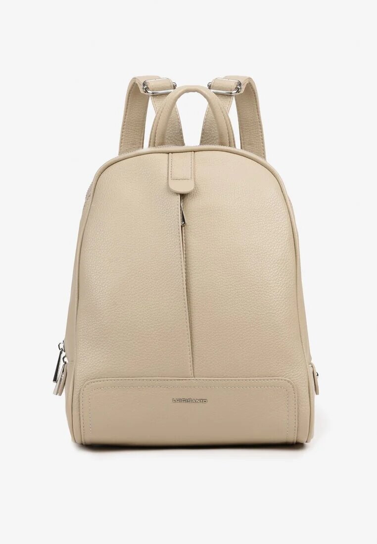 luigisanto Rucsac Bej închis Geometric cu Cusături Decorative Arzedi