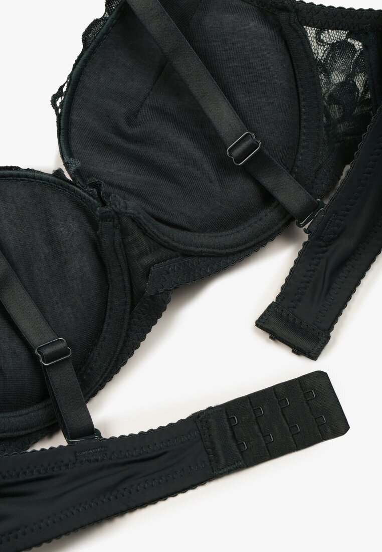 mag - net Sutien Verde închis Push-up cu model din dantelă Lanovinea
