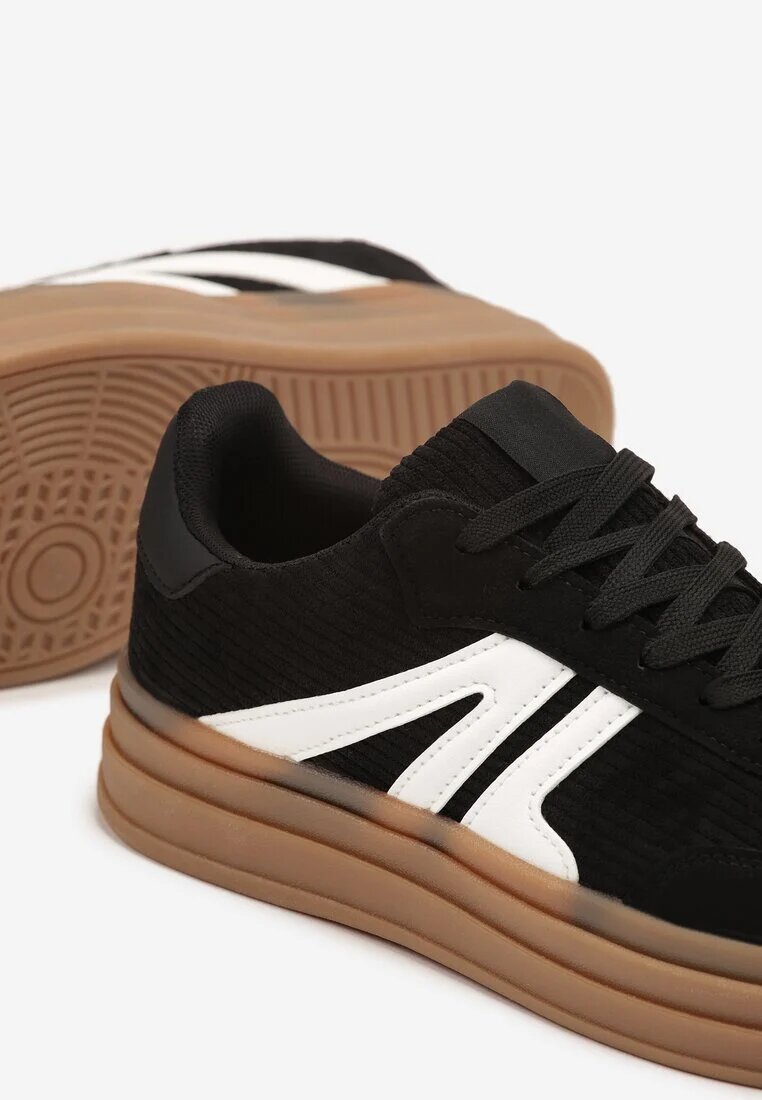 maira Adidași negri în Stil de Tenisi cu Talpă Groasă cu Model Geometric Wevirra