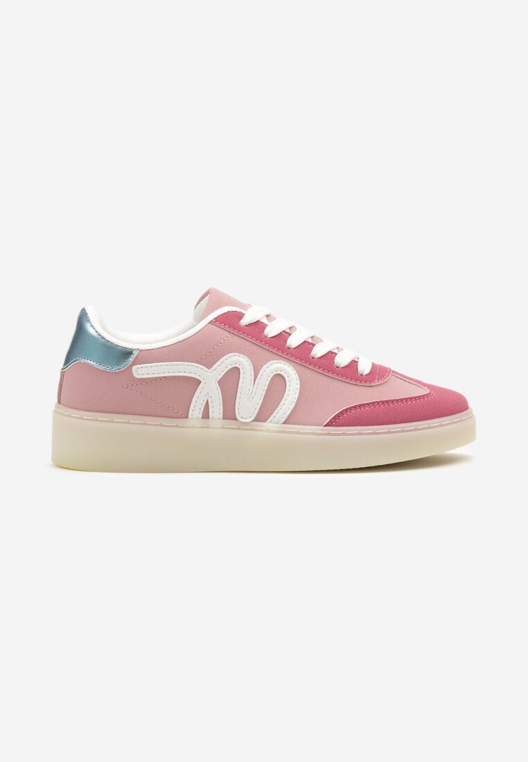 maira Sneakers Roz în Stilul Tenisilor Clasici cu Aplicație Decorativă Elddiva