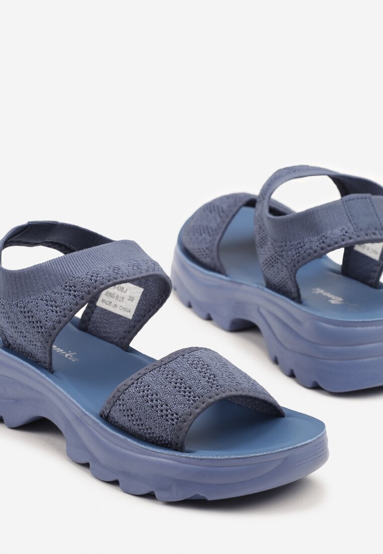 mannika Sandale slip-on albastre în stil sportiv Palasiela