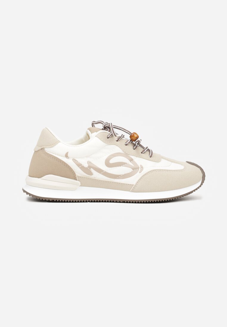marquiiz Adidași Bej cu Model Geometric Prisnore