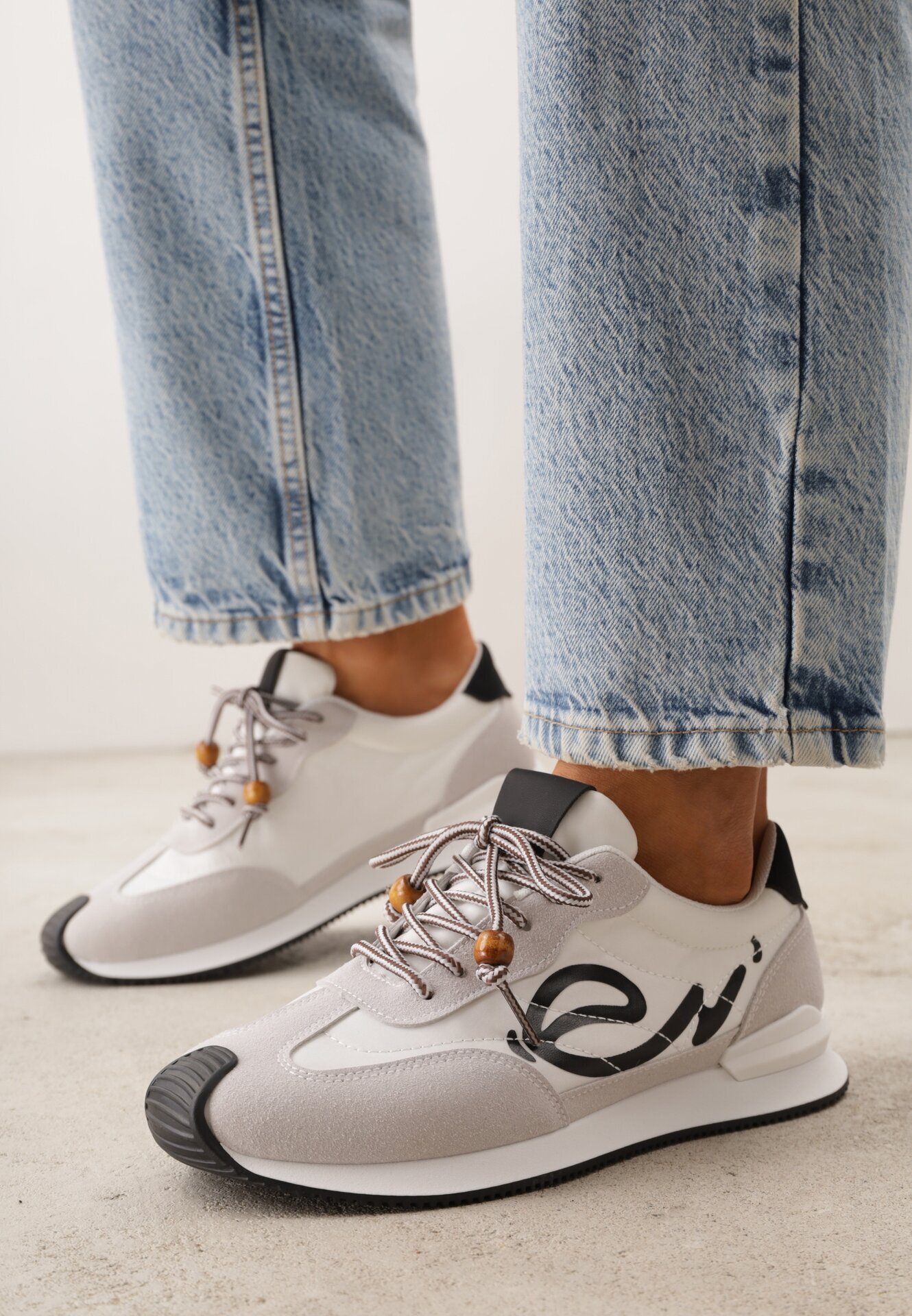 marquiiz Adidași Negri cu Model Geometric Prisnore