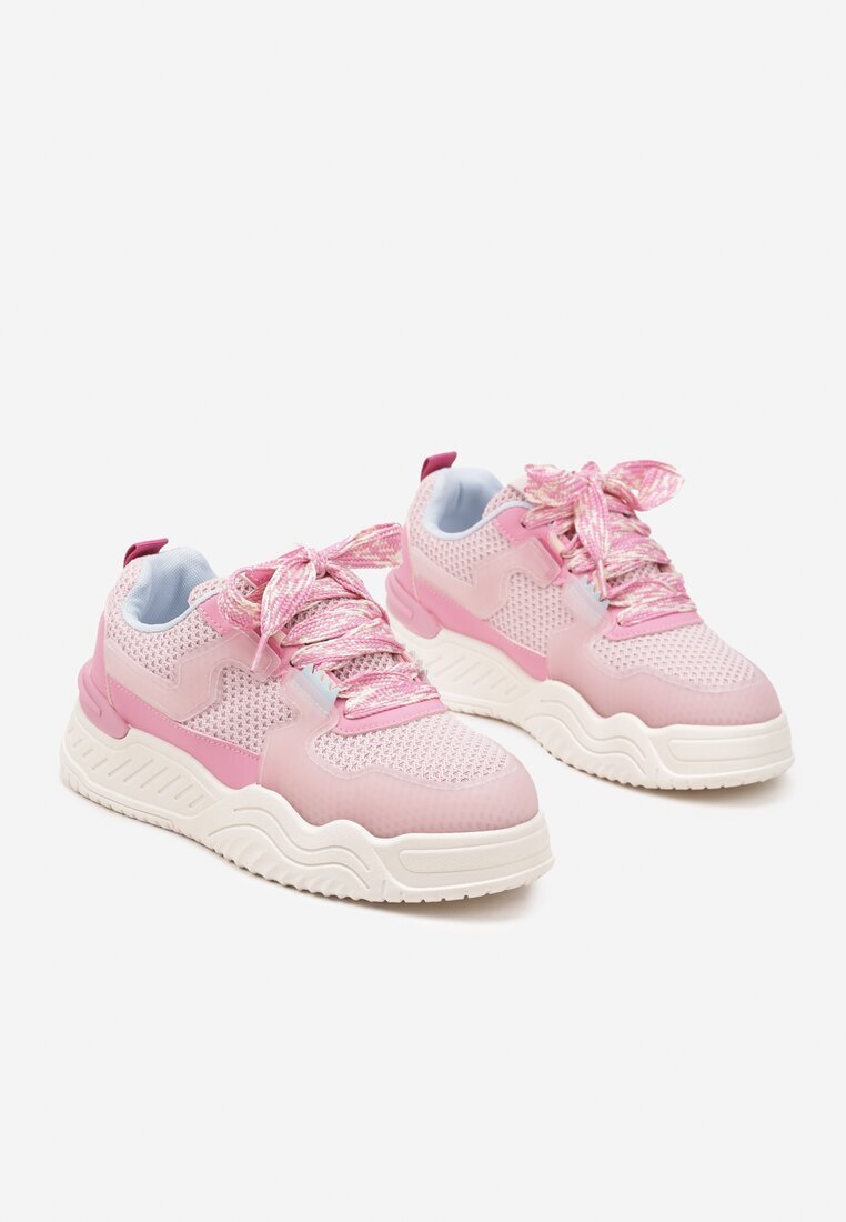 marquiiz Adidași Roz pe Talpă Groasă Decorate cu Imprimeu în Relief Nilanne