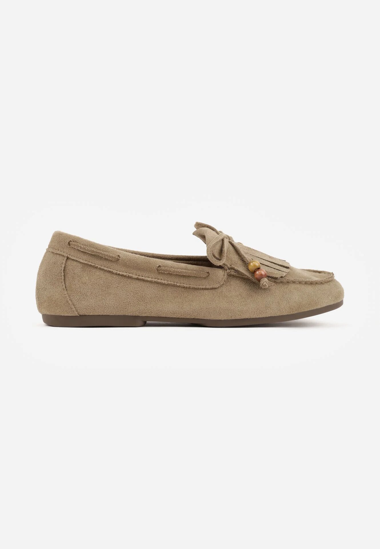marquiiz Mocasini Verzi Decorați cu franjuri fundă și mărgele Woodswift