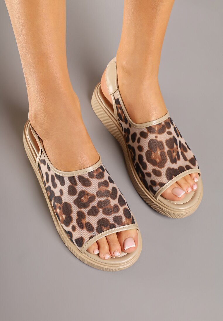 marquiiz Sandale leopard cu curea decorativă la călcâi Avelmoi