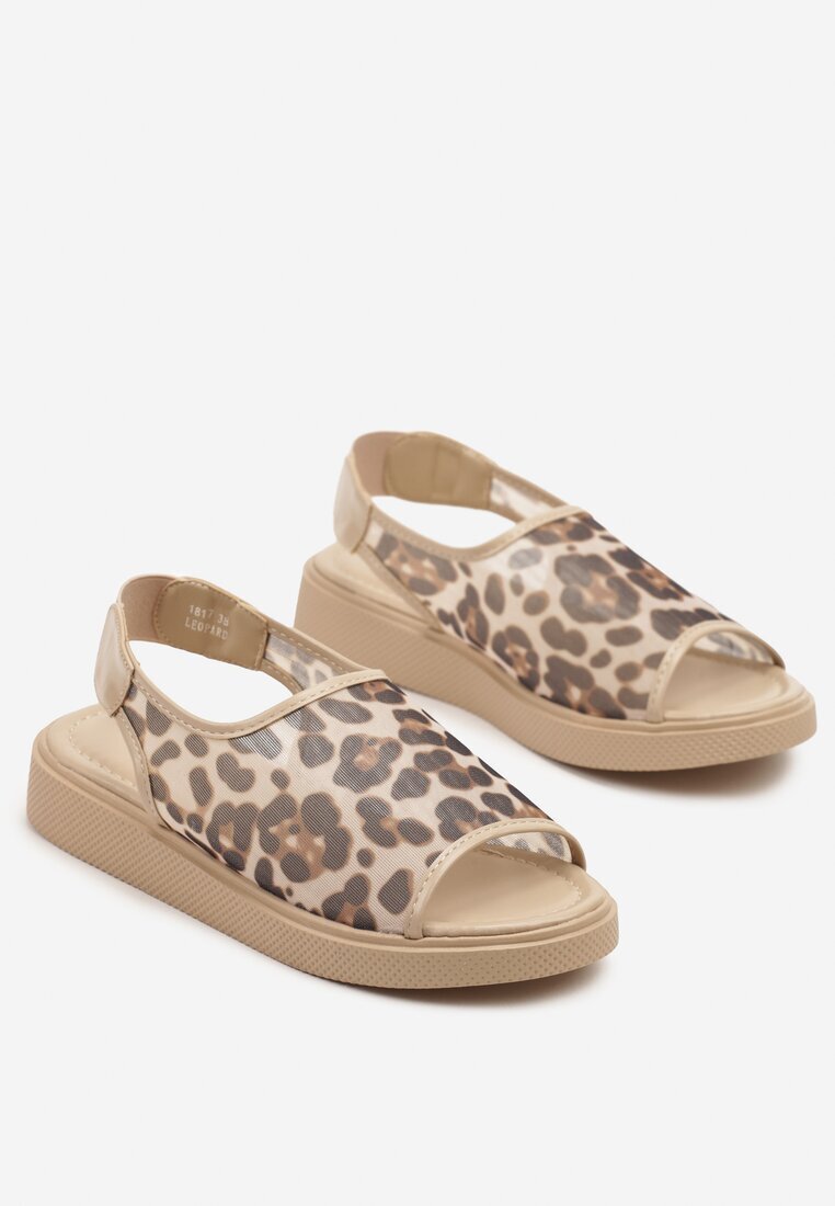 marquiiz Sandale leopard cu curea decorativă la călcâi Avelmoi