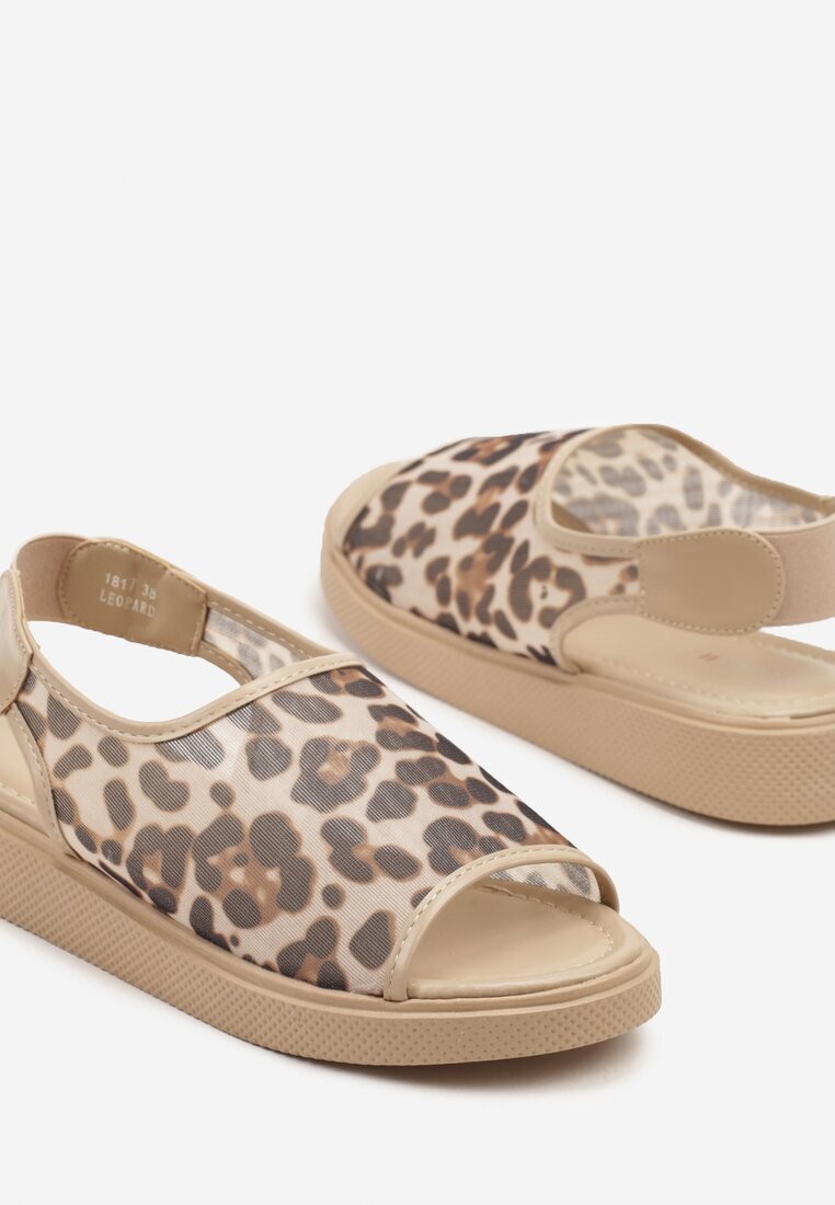 marquiiz Sandale leopard cu curea decorativă la călcâi Avelmoi