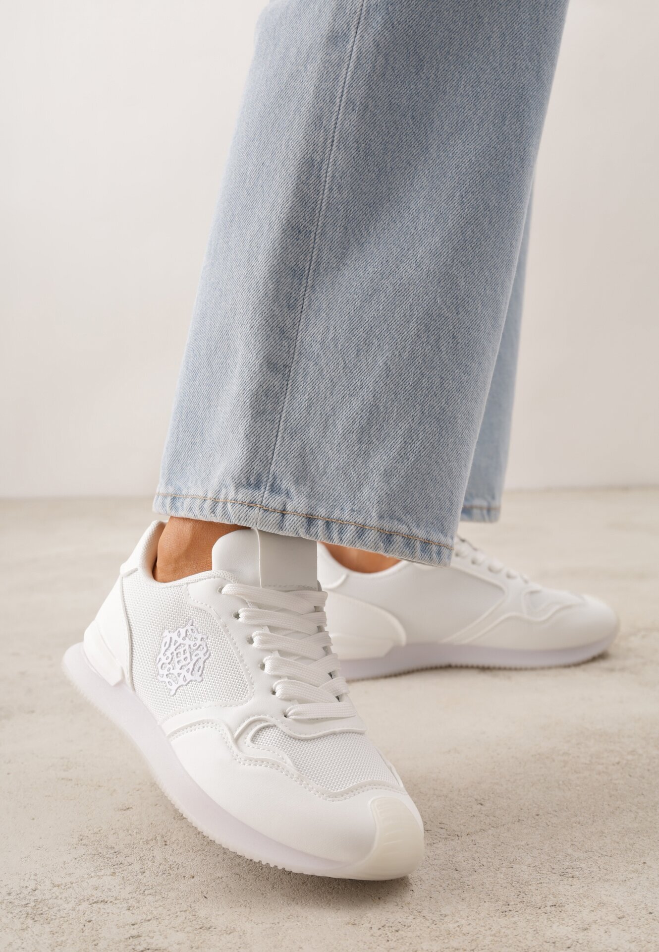marquiiz Sneakers Casual Albe cu Cusături Decorative Chlylee