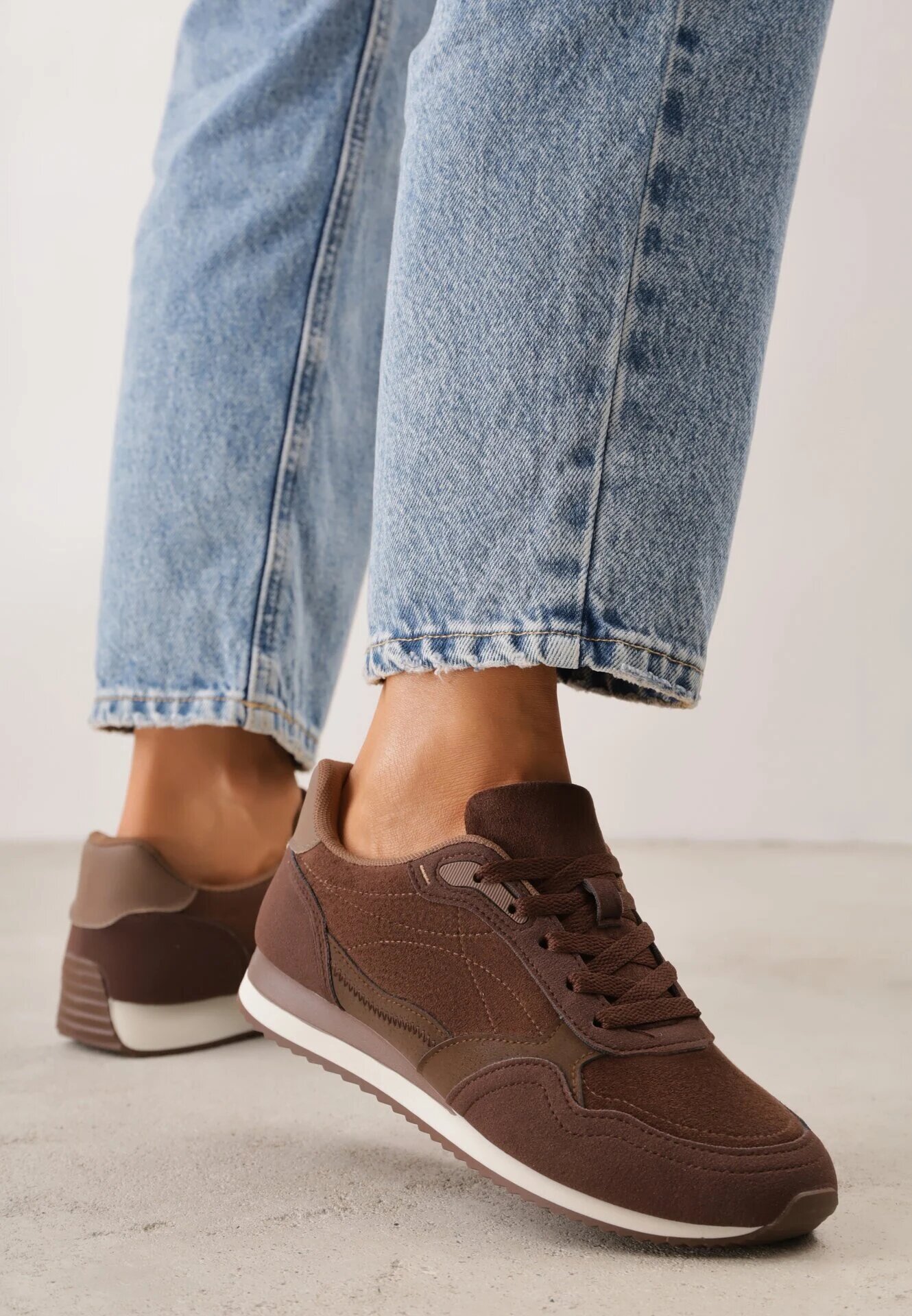 marquiiz Sneakers casuale din imitație de piele întoarsă cu talpă profilată Alevtina Maro