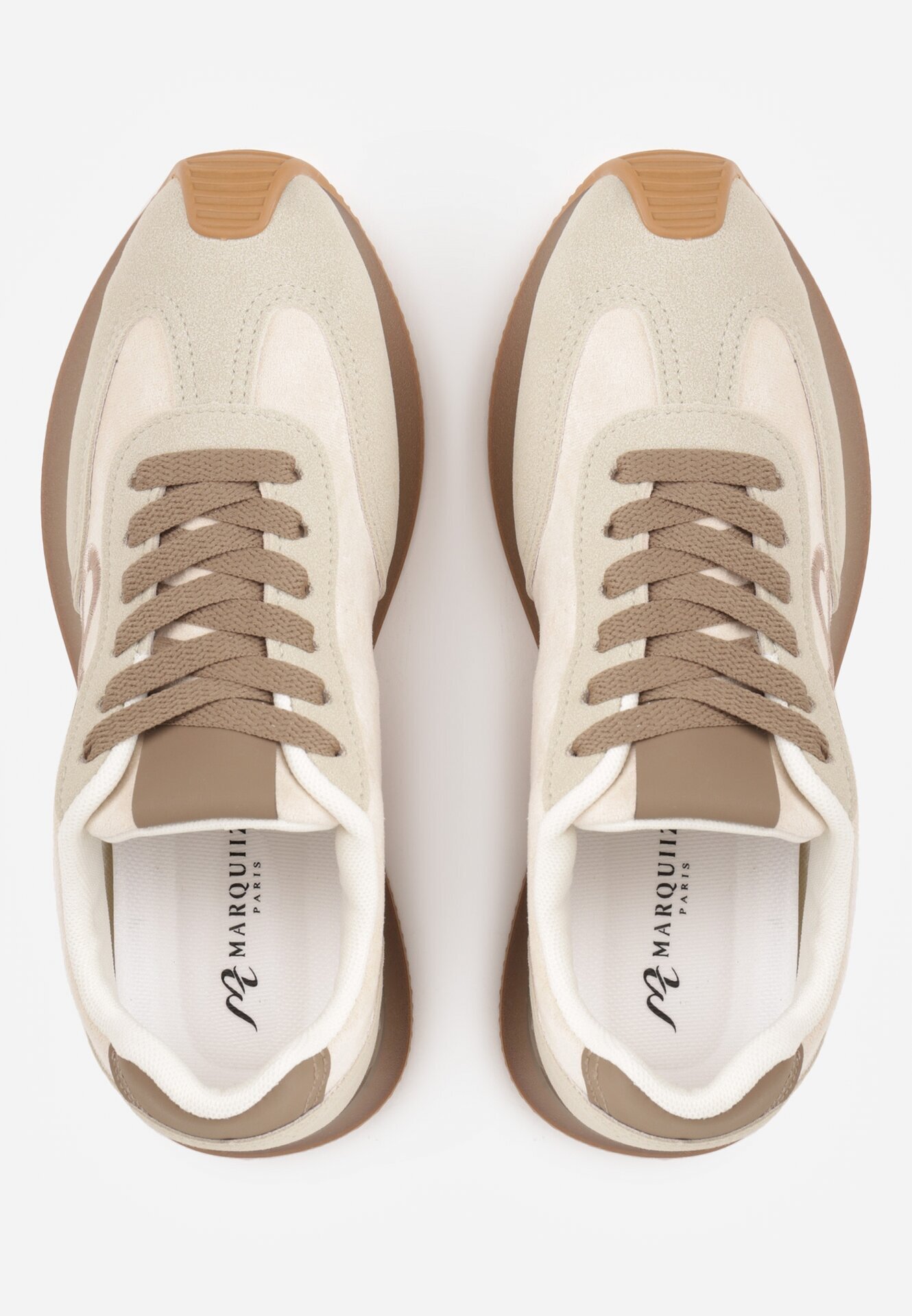 marquiiz Sneakers decorați cu model geometric Sameen Bej Bej