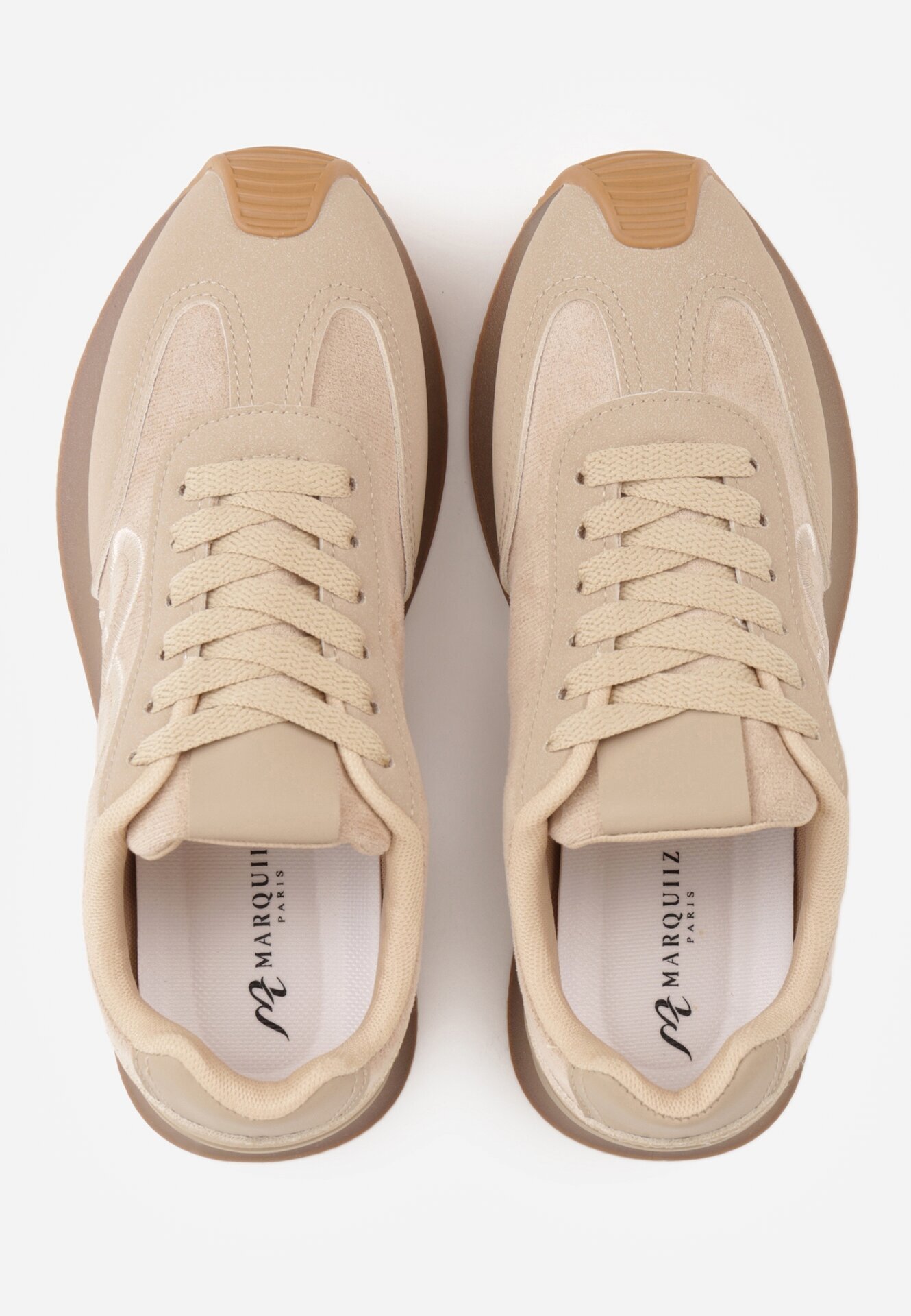 marquiiz Sneakers decorați cu model geometric Sameen Bej Bej închis