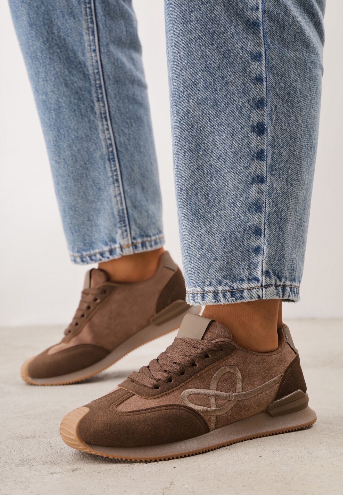 marquiiz Sneakers decorați cu model geometric Sameen Bej Maro