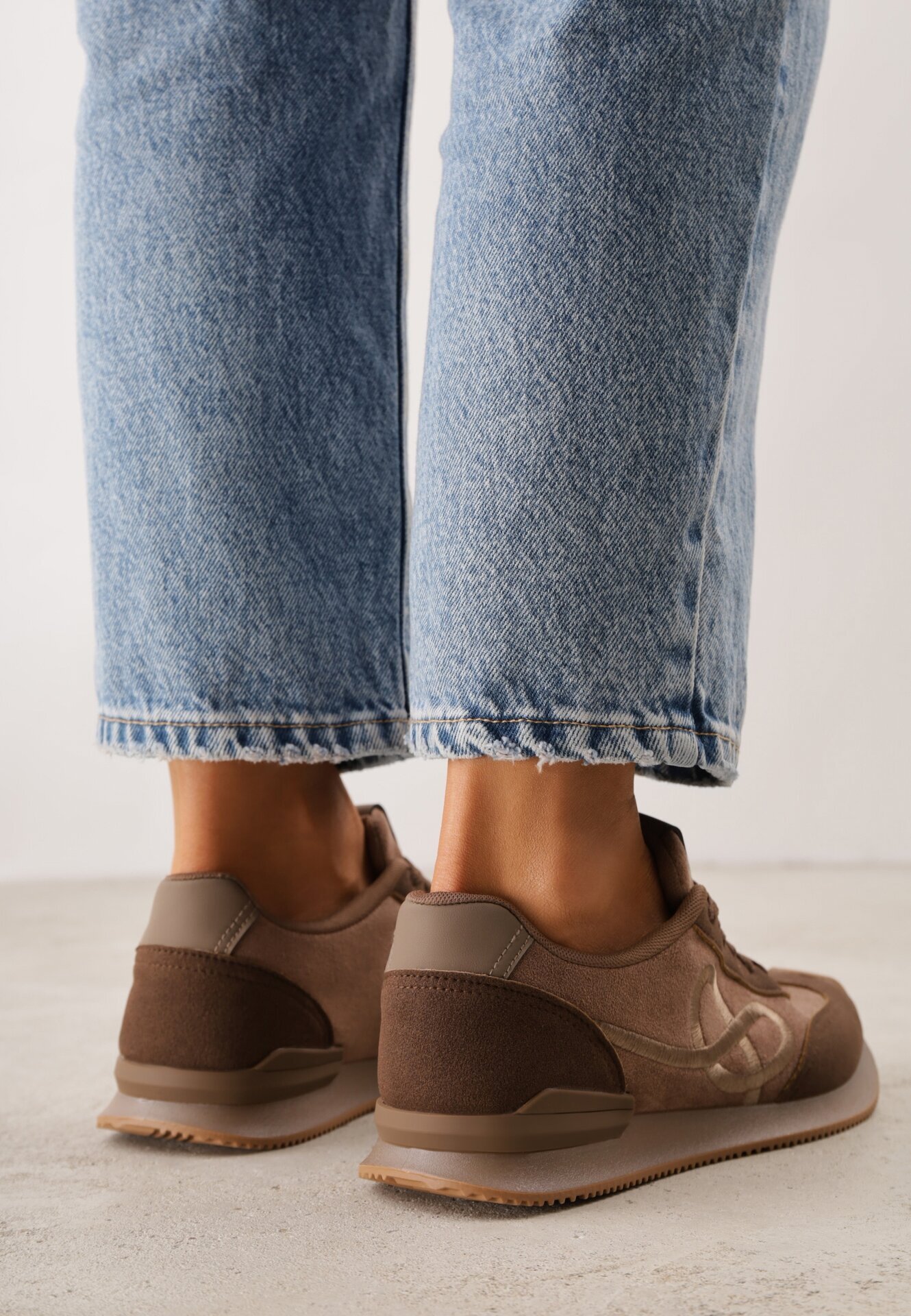 marquiiz Sneakers decorați cu model geometric Sameen Bej Maro