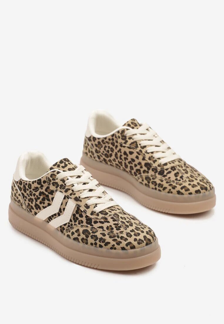 marquiiz Sneakers Leopard stil teniși cu dungi geometrice Falenira