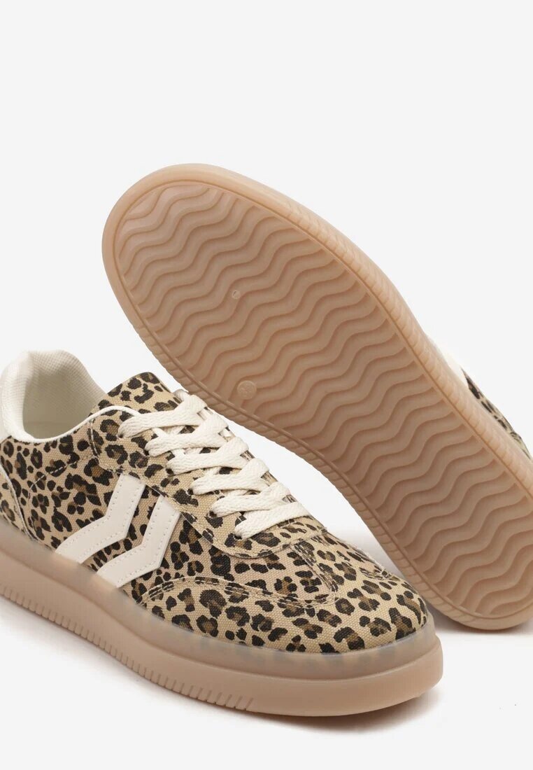 marquiiz Sneakers Leopard stil teniși cu dungi geometrice Falenira