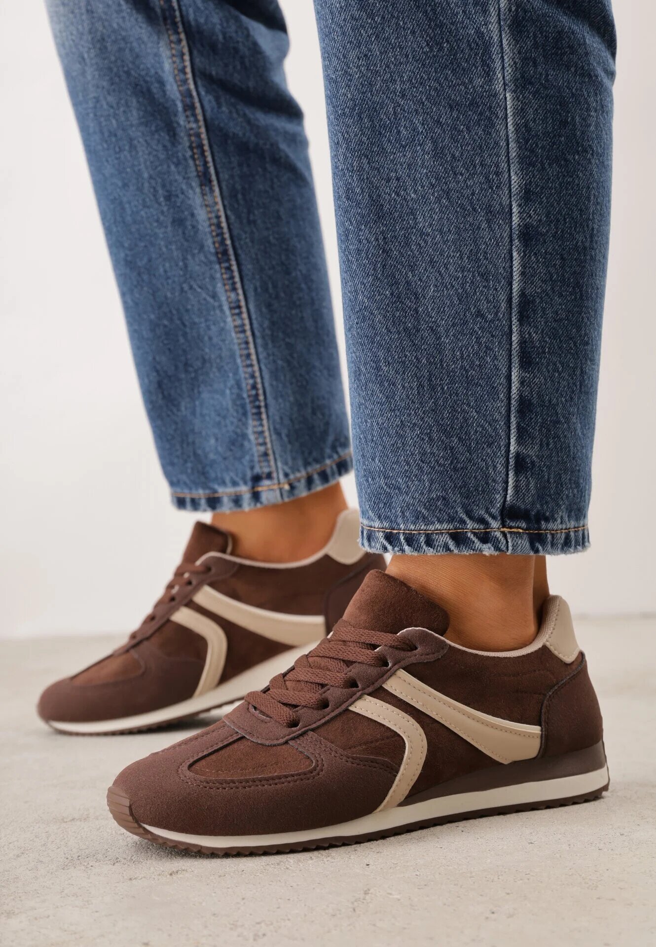 marquiiz Sneakers sport din imitație de piele întoarsă cu inserții geometrice Shanoom Maro