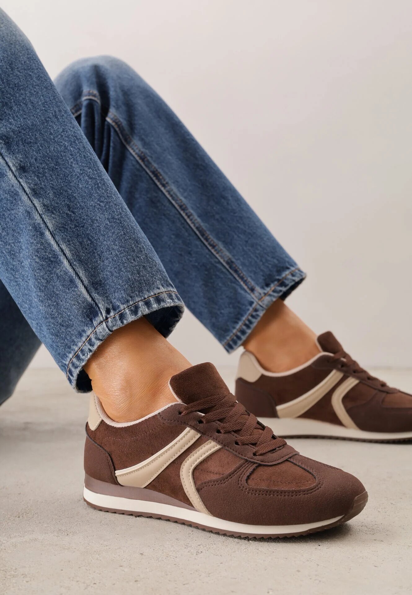 marquiiz Sneakers sport din imitație de piele întoarsă cu inserții geometrice Shanoom Maro