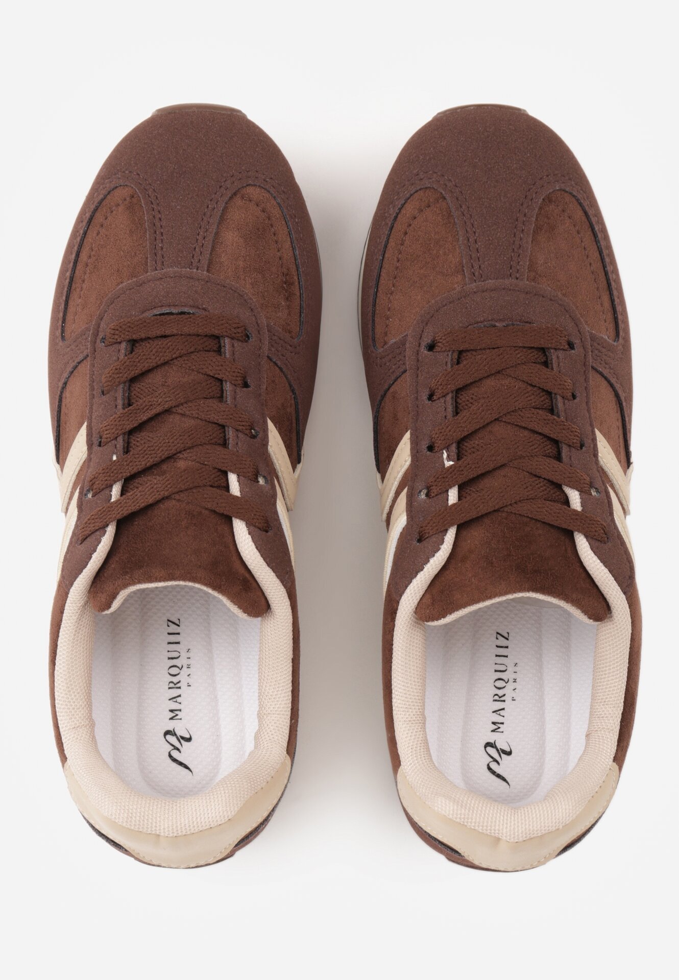 marquiiz Sneakers sport din imitație de piele întoarsă cu inserții geometrice Shanoom Maro