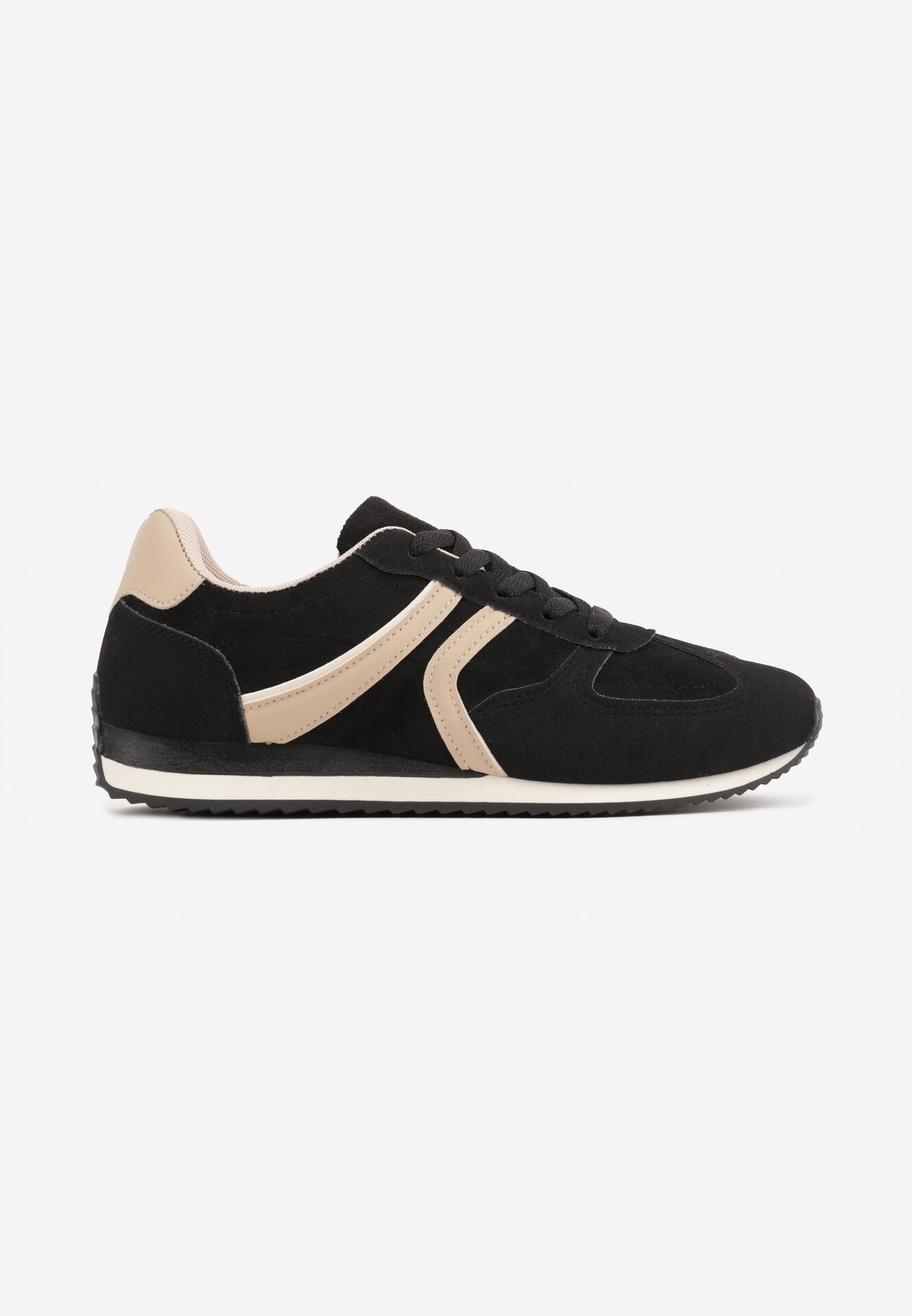 marquiiz Sneakers sport din imitație de piele întoarsă cu inserții geometrice Shanoom Negri