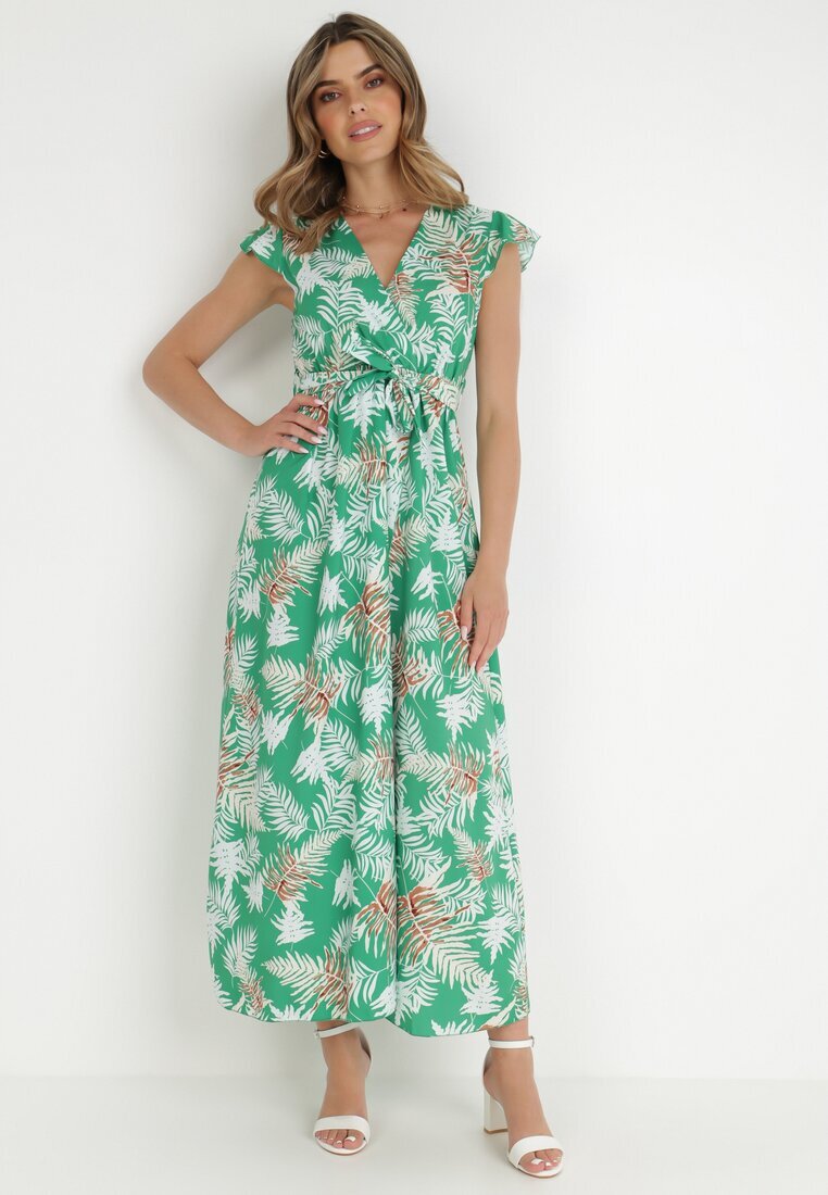 may moda Rochie Verde cu curea Myranie