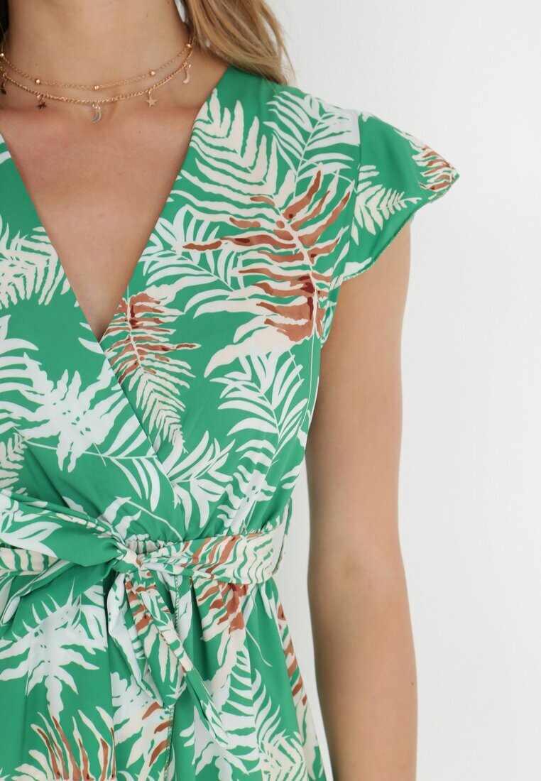 may moda Rochie Verde cu curea Myranie