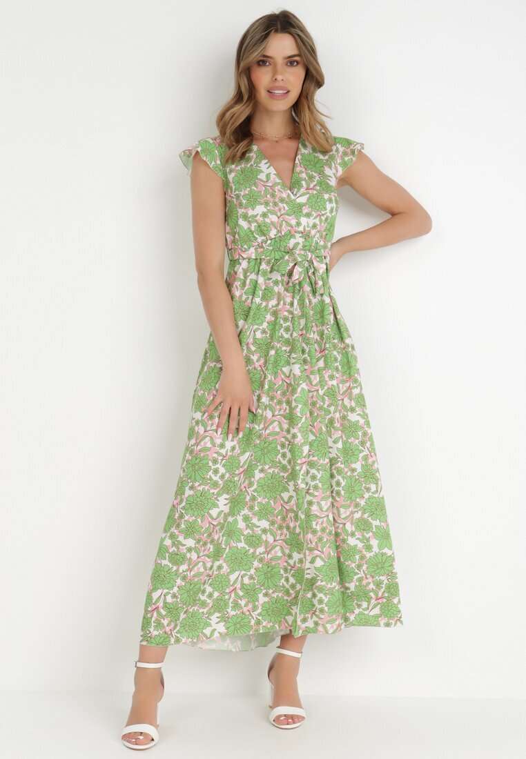 may moda Rochie Verde deschis cu curea Myranie