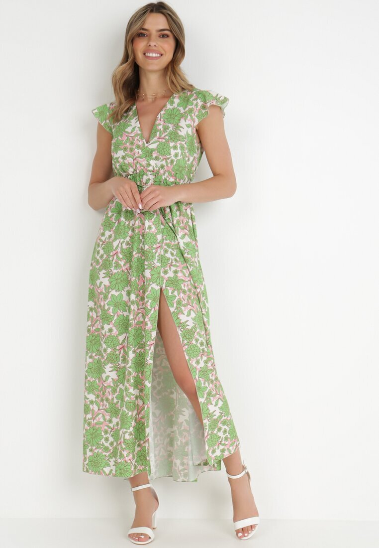 may moda Rochie Verde deschis cu curea Myranie