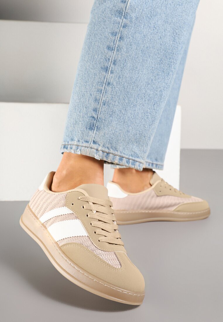 mellisa Sneakers bej închis Tip Tenisi Iconici pe Talpă Semitransparentă Ulinera